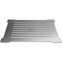 nuie Square Shower Waste Chrome Top - Chrome/Black, Black