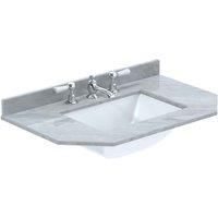 B C Designs BC Designs 750Mm Single Bowl Angled Marble Top 3Th Grey