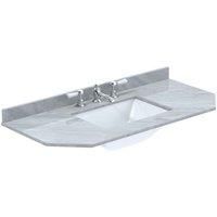 B C Designs BC Designs 1000Mm Single Bowl Angled Marble Top 3Th Grey