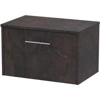 Hudson Reed Juno 600mm Wall Hung 1 Drawer Vanity & Worktop - Metallic Slate