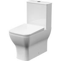 Nuie Ava Flush Rimless Pan, Cistern & Seat - White