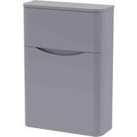 nuie SML241 Lunar Modern Bathroom Floor Standing WC Toilet Unit (Concealed Cistern and Pan Not Included), 550mm, Satin Grey