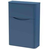 nuie SML341 Lunar Modern Bathroom Floor Standing WC Toilet Unit (Concealed Cistern and Pan Not Included), 550mm, Satin Blue