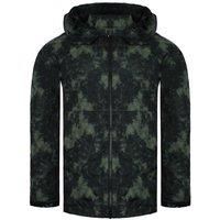 Long Sleeve Zip Up Navy Rusted Hooded Jacket