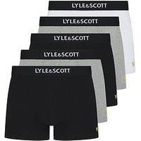 Men's Underwear Lyle And Scott Miller 5 Pack Boxer Shorts in Black