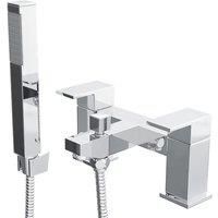 Delphi Hiron Modern Bath Shower Mixer Tap with Shower Kit Deck Mounted - Chrome