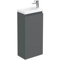 Halite Waterproof Matt Grey Vanity Unit with Basin - 400mm