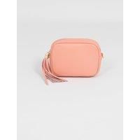 Beau - Italian Leather Crossbody Bag - Nude, Pebbled