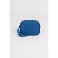Beau - Italian Leather Crossbody Bag - Royal Blue, Pebbled