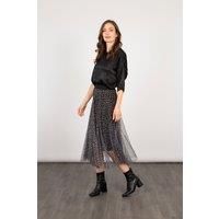 Eden Tulle Swing Skirt - Grey, Leopard