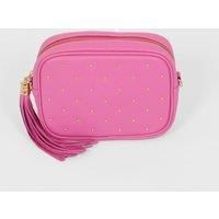 Giulia Studded Camera Bag - Hot Pink, Pebbled