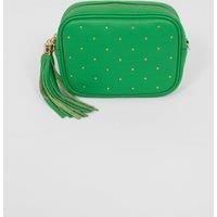 Giulia Italian Leather Studded Crossbody Camera Bag