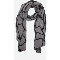 Sarta Women's Grey Giraffe Print Winter Blanket Scarf Heavyweight Shawl