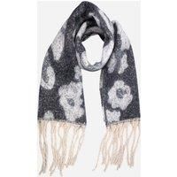 Sarta Women's Grey Leopard Print Heavyweight Winter Scarf Warm Shawl