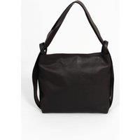 Giovanna Italian Leather 2 In 1 Backpack Tote Bag - Black, Pebbled