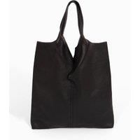 Paloma Italian Leather Shoulder Bag - Black, Pebbled