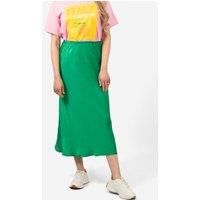 Cassie Silky Midi Slip Skirt - Green