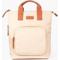 Sutton Top Handle Laptop Backpack - Cream, Nylon/PU