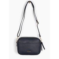 Willa Crossbody Bag - Navy Blue, Pebbled Faux Leather