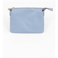 Gia Italian Leather Crossbody Bag - Azure Blue, Pebbled