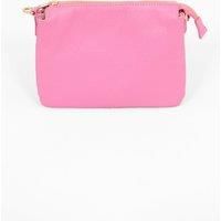 Gia - Italian Leather Crossbody Bag - Hot Pink, Pebbled