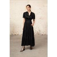 Roxy Tiered Maxi Dress - Black, Metallic