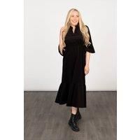 Lottie Midi Dress - Black, Babycord