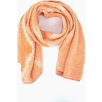 Sarta Women's Orange Crosshatch Heavyweight Winter Scarf