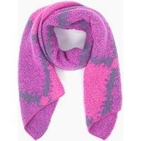 Sarta Women's Pink Crosshatch Heavyweight Winter Scarf in Fuchsia