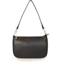 Baguette Bag - Black, Pebbled
