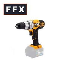 JCB - 18V Cordless Drill Driver (Body) Power Tool with Integrated LED Work Light,13mm Keyless Chuck - Electric Screwdriver, No Battery and Charger - Ideal Tool Kit Accessory