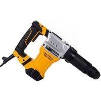 JCB 1300w Demolition Hammer Drill, 15j Impact Force, 230v, £2 Chisels Hand Drill for Site Or Home Use, Anti-Vibration, Multi-Position Side Handle with 3 Year Warranty
