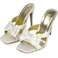 New Womens High Heel Sandals Ladies Party Strappy Slip On Square Toe Mule Shoes