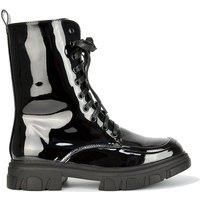 'Myra' Flat Lace Up Biker Ankle Boots