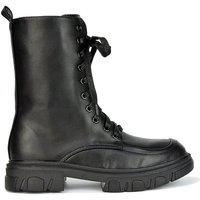 'Myra' Flat Lace Up Biker Ankle Boots