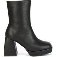 'Sylvie' Chunky Heel Square Toe Platform Ankle Boots
