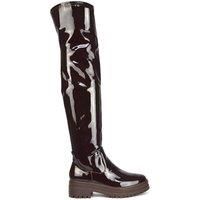 'Rosalia' Flat Chunky Sole Over the Knee Thigh High Long Boots