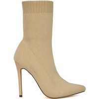'Rue' Knitted Pointed Toe Stiletto High Heeled Sock Fit Ankle Boots