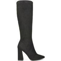 'Gia' Square Toe Block High Heel Knee High Boots