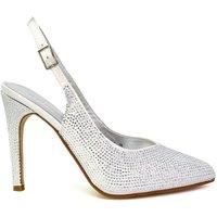 'Divine' Diamante Pointed Toe Slingback Bridal High Heel Stilettos