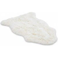Infinity Leather Genuine Sheepskin Natural Soft Fluffy Real Wool Rug in Ivory | Size: 90cm x 60cm