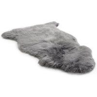 Infinity Leather Genuine Sheepskin Natural Soft Fluffy Real Wool Rug in Grey | Size: 90cm x 60cm