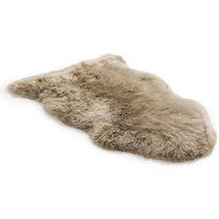 Infinity Leather Genuine Sheepskin Natural Soft Fluffy Real Wool Rug in Taupe | Size: 90cm x 60cm