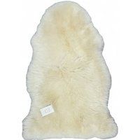 Infinity Leather Genuine Sheepskin Natural Soft Fluffy Real Wool Rug in Beige | Size: 90cm x 60cm
