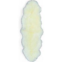 Infinity Leather Luxury Genuine Sheepskin Double Natural Fluffy Soft Real Wool Rug in White | Size: 180cm x 60cm