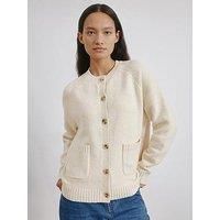 Albaray Cosy Pocket Crew Cardi - Cream
