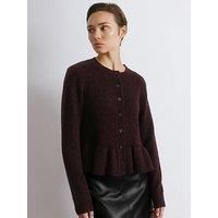 Albaray Peplum Cardigan - Red