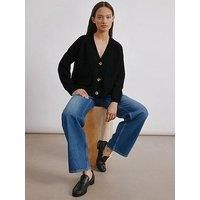 Albaray Relaxed V Neck Cardi Black
