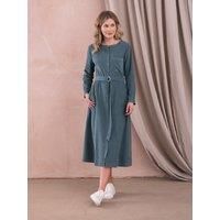 Baby Cord Belted Midi Dress