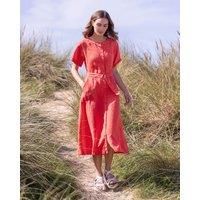 Linen Button Through Dress